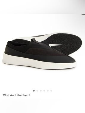 Wolf & Shepherd Shoes Black Cruise TRE Slip On Leather Neoprene NEW $195 Unisex